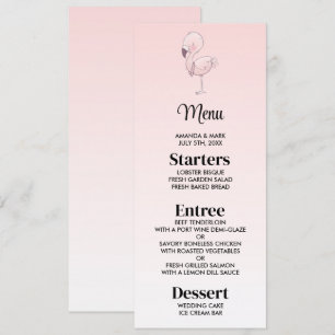 Cute Rosa Flamingo Illustration Inbjudningar