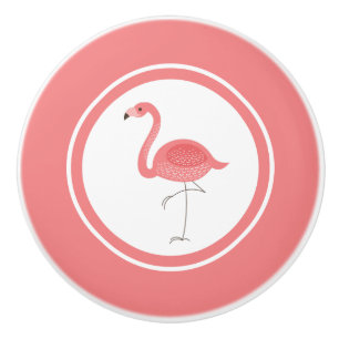 Cute Rosa Flamingo Illustration Knopp