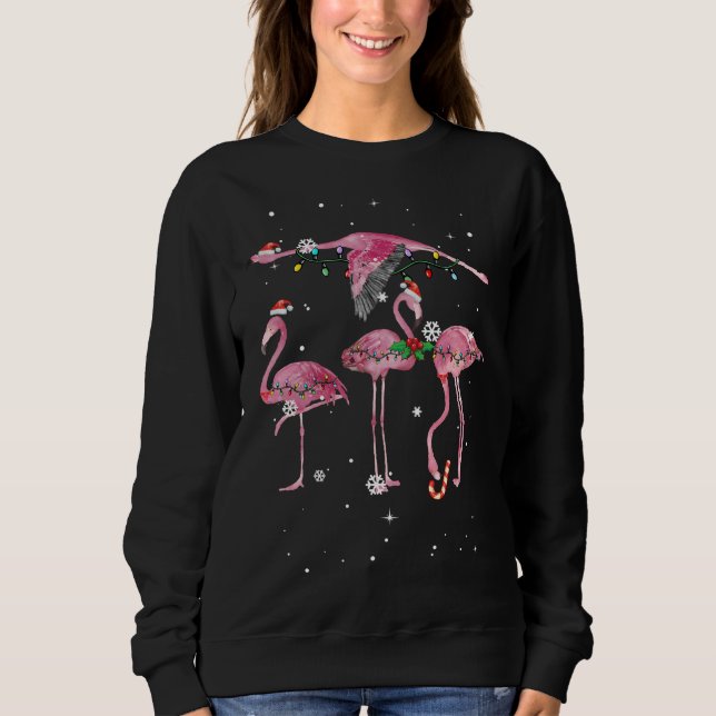 Cute Rosa Flamingo Jul Julafton 2021 T Shirt (Framsida)
