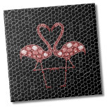 Cute Rosa Flamingo Kakelplatta<br><div class="desc">En söt rosa flamingo-utskrift av abstrakt, för flamingos är vackra och vilken liten flicka inte kärlekar flamingos! De här två kyssande flamingorna skapar lite hjärta i centrum. De består av ett mosaiskt utseende och känner för ge ett modernt och abstrakt utseende. Om du vill använda den här plattan som en...</div>
