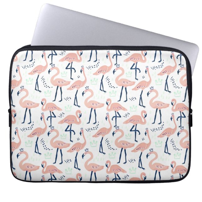 Cute rosa flamingo laptop fodral (Framsidan)