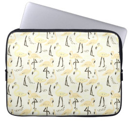 Cute rosa flamingo laptop sleeve