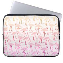 Cute rosa flamingo laptop sleeve