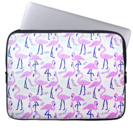 Cute rosa flamingo laptop sleeve