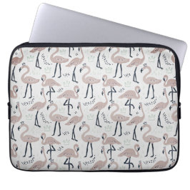 Cute rosa flamingo laptop sleeve