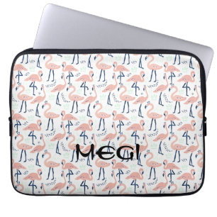 Cute rosa flamingo laptop sleeve