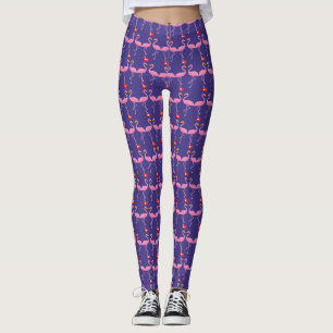 Cute Rosa Flamingo like Heart Pastel Leggings