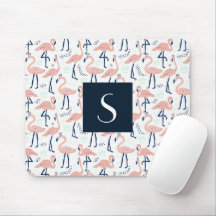 Cute Rosa Flamingo Monogram