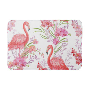 Cute rosa flamingo-mönster med tippat batmat badrumsmatta