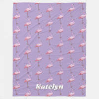 Cute Rosa Flamingo Pattern Namn Rosa & Lila Vert