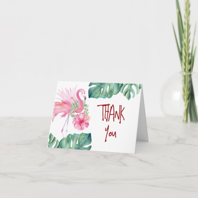 Cute Rosa Flamingo, tack vare dina kort (Framsida)