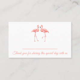 Cute Rosa Flamingo Tropical Bröllop Möhippa Placeringskort