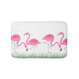 Cute Rosa Flamingos Illustration Badrumsmatta
