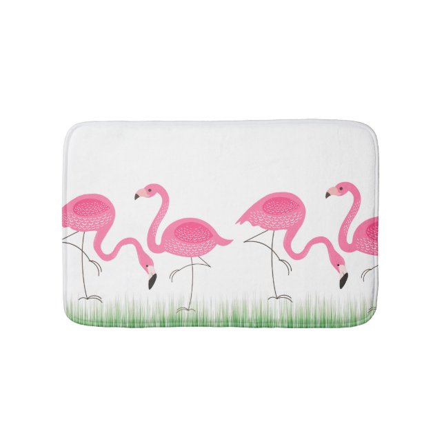 Cute Rosa Flamingos Illustration Badrumsmatta (Framsidan)
