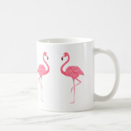 Cute rosa Flamingos Illustration Kaffemugg