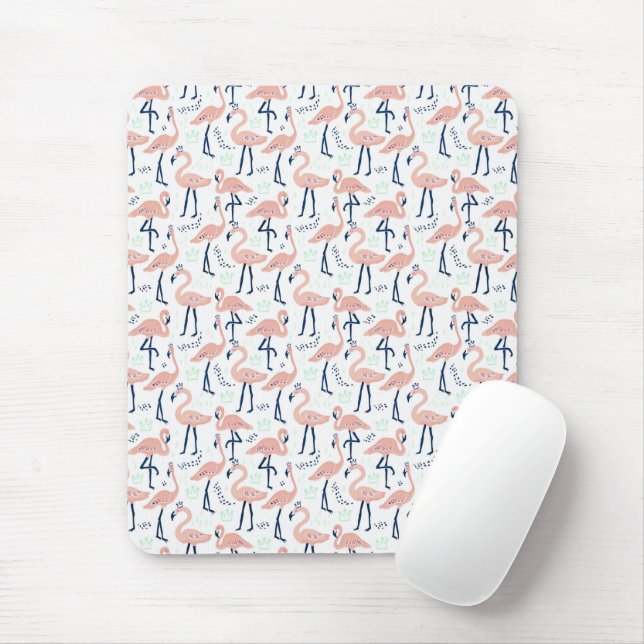 Cute rosa flamingos musmatta (Med mus)