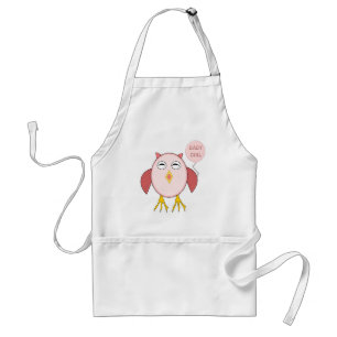 Cute Rosa Flicka Uggla Cooking Apron Förkläde