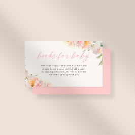 Cute Rosa Flowers Girl Baby Shower Bokar för Baby Tilläggskort