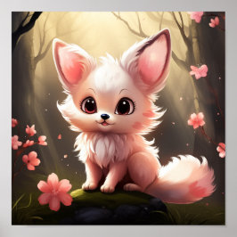 Cute Rosa Foxy Fantasy Creature Poster