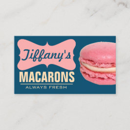 Cute Rosa Fransk Macarons| Homemade Macaroner Visitkort
