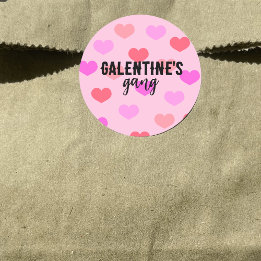 Cute Rosa Galantine's Day Gang Runt Klistermärke