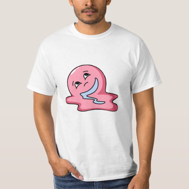 "Cute Rosa Ghost 90s Retro T-Shirt" T Shirt (Framsida)