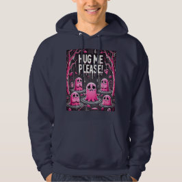 Cute Rosa Ghost: Hug Me! :( (man grått hoodie) #02 Hoodie