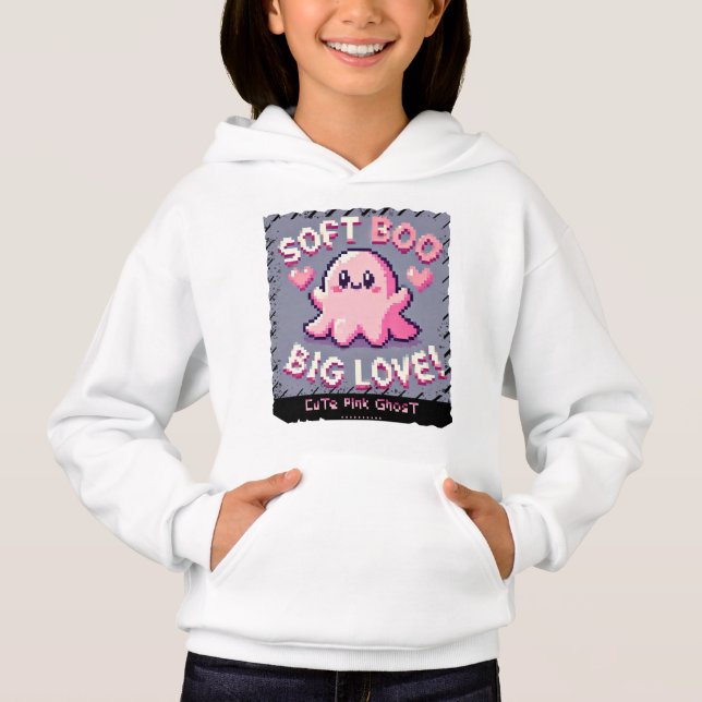Cute Rosa Ghost: Sweet and Spooky (flickhuggen) T Shirt (Framsida)