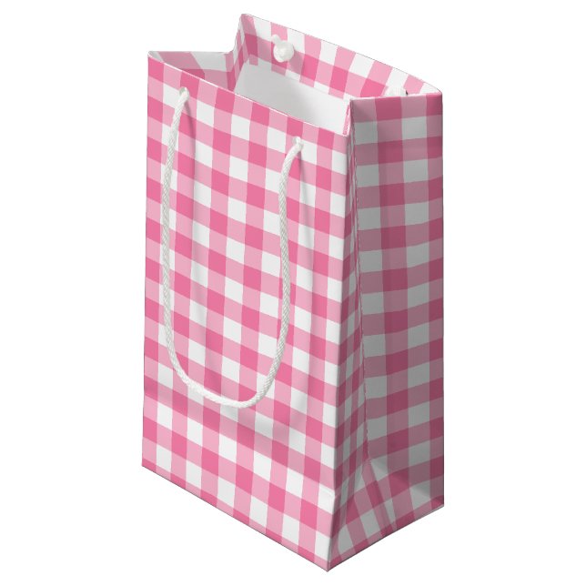 Cute Rosa Gingham Mönster (Framsidan Vinklad)