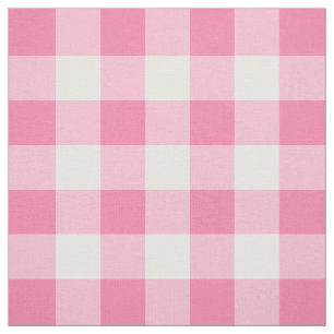 Cute Rosa Gingham Mönster Personlig Tyg