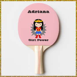 Cute Rosa Girl Power Superassistance Pingisracket