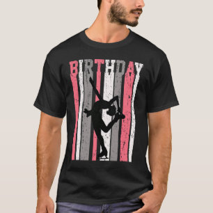Cute Rosa Girls Ice Skating Birthday Ice Skates Da T Shirt