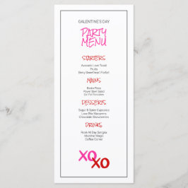 Cute Rosa Girls Night Out Galentine's Day Party Meny