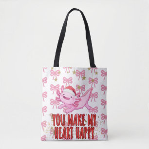Cute rosa girly axolotl tygkasse