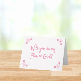 Cute Rosa Girly Personlig Flower Girl Frieri Kort