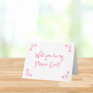 Cute Rosa Girly Personlig Flower Girl Frieri Kort