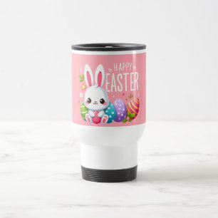 Cute, rosa Glad påsk bunny Mugg