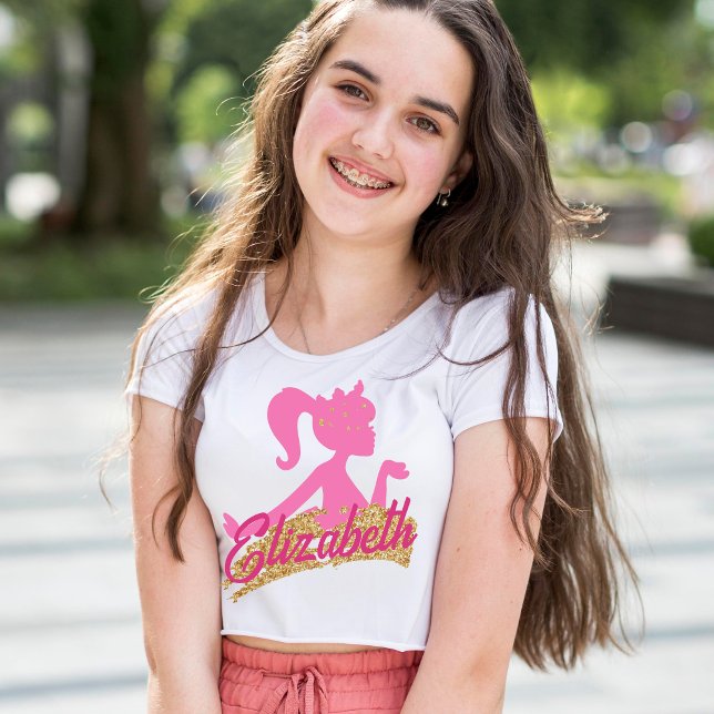 Cute Rosa Glitter sparkly Girlish T Shirt (Skapare uppladdad)