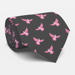 Cute Rosa Grått Pigeon Seamless Mönster Slips