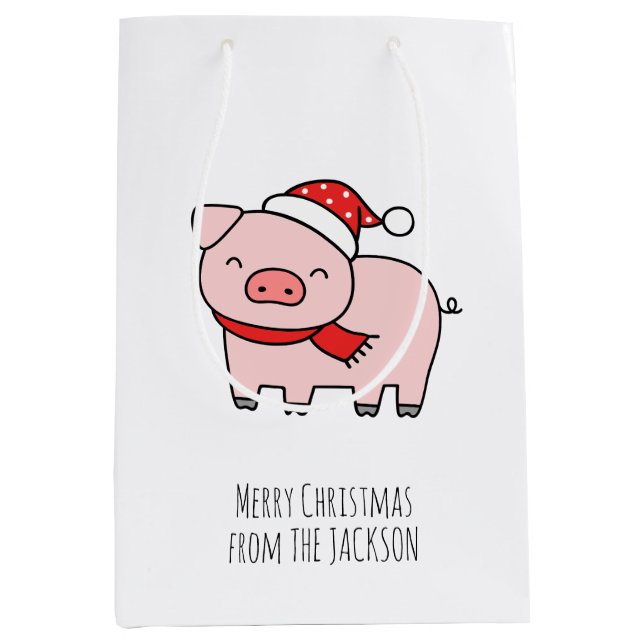 Cute Rosa Gris God jul enkel minimalistisk (Framsidan)