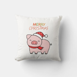 Cute Rosa Gris God jul Kudde