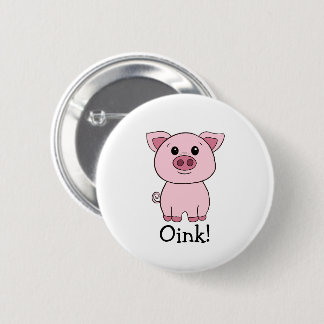 Cute Rosa Gris Oink! Husdjur Knapp