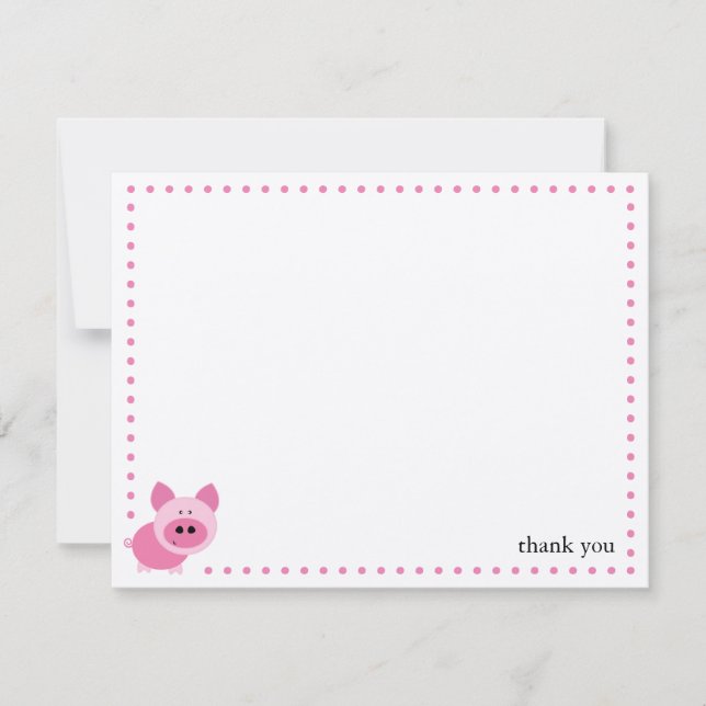Cute Rosa Gris Personlig Note Card Anteckningskort (Framsida)