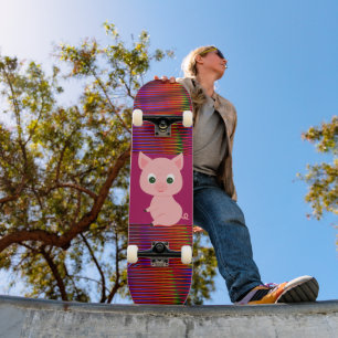CUTE ROSA GRIS SKATEBOARD DECK