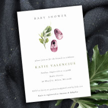 Cute Rosa Grönt Shoes Foliage Girl Baby Shower