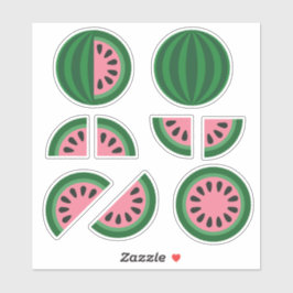 Cute Rosa Grönt Watermelon Slices Klistermärken