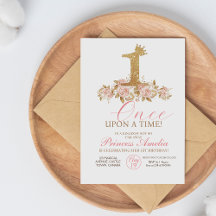 Cute Rosa Guld Krona Princess First Birthday