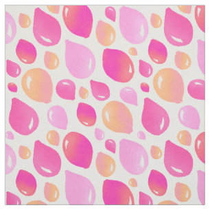 Cute Rosa Gult Balloon Mönster Girl Girly Kids Tyg