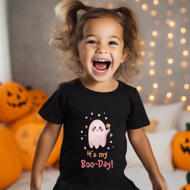 Cute Rosa Halloween Det är min Födelsedagsfest T Shirt (Cute Pink Halloween It's My Birthday Party T-Shirt)