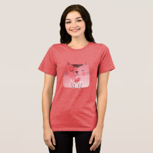 Cute Rosa Heart Catt T Shirt